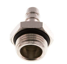 G 1/2'' Male x 9mm Vernickeltes Messing Schlauchanschlussstück mit NBR Dichtung 30 Bar [2 Stück]