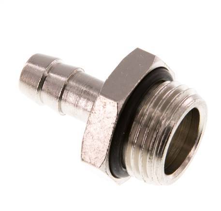 G 1/2'' Male x 9mm Vernickeltes Messing Schlauchanschlussstück mit NBR Dichtung 30 Bar [2 Stück]