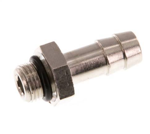 G 1/8'' Male x 8mm Nickel plated Brass Hose barb with NBR Seal 30 Bar [5 Pieces]