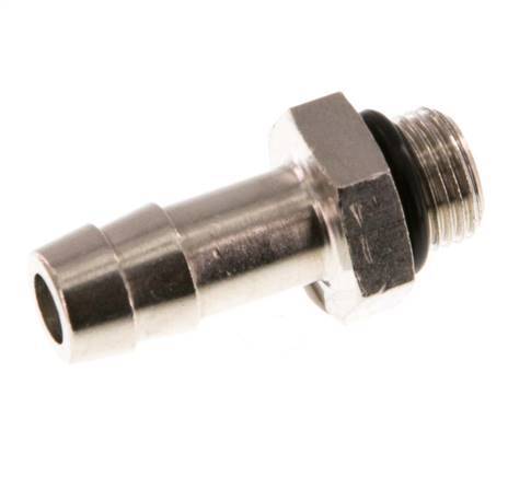 G 1/8'' Male x 8mm Nickel plated Brass Hose barb with NBR Seal 30 Bar [5 Pieces]