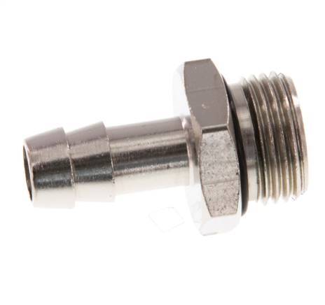 G 3/8'' Male x 9mm Nickel plated Brass Hose barb with NBR Seal 30 Bar [5 Pieces]