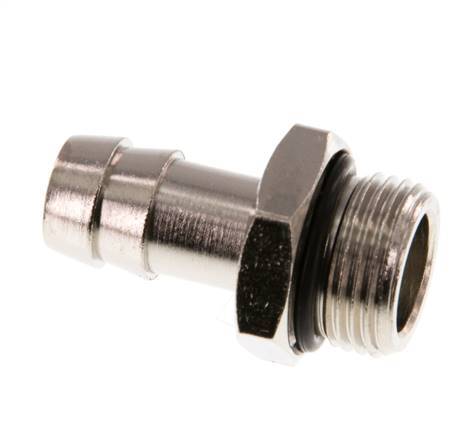 G 3/8'' Male x 12mm Nickel plated Brass Hose barb with NBR Seal 30 Bar [2 Pieces]