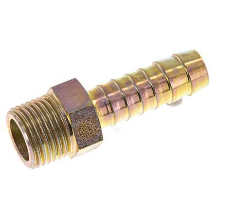 G 1/2'' Außengewinde x 13 mm Verzinktes Stahl-Schlauchstück 25 bar