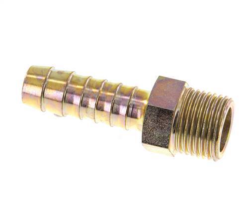 G 1/2'' Außengewinde x 13 mm Verzinktes Stahl-Schlauchstück 25 bar