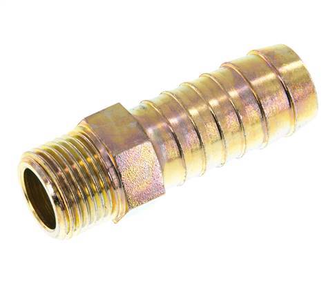 G 1/2'' Außengewinde x 19 mm Verzinktes Stahl-Schlauchstück 25 bar