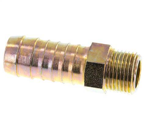 G 1/2'' Außengewinde x 19 mm Verzinktes Stahl-Schlauchstück 25 bar