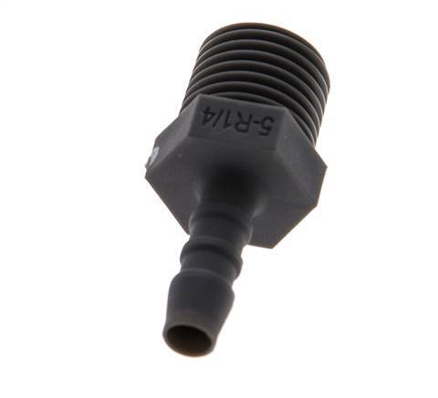 R 1/4'' Male x 5mm PA 6 Hose barb 10 Bar [5 Pieces]