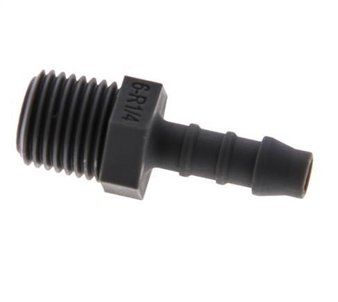 R 1/4'' Male x 6mm PA 6 Hose barb 10 Bar [10 Pieces]