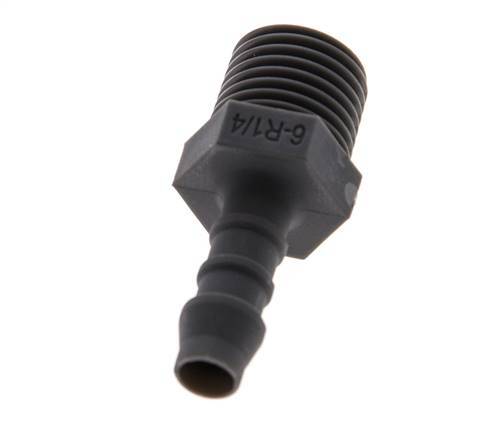 R 1/4'' Male x 6mm PA 6 Hose barb 10 Bar [10 Pieces]