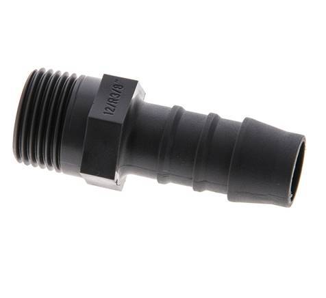 R 3/8'' Male x 12mm PA 6 Hose barb 10 Bar [10 Pieces]