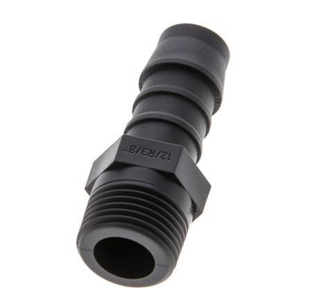 R 3/8'' Male x 12mm PA 6 Hose barb 10 Bar [10 Pieces]