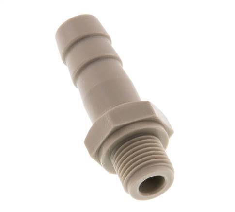 G 1/8'' Außengewinde x 8mm Polypropylen (PP) Schlauchtülle 10 Bar