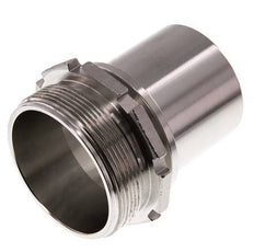 G 2 1/2'' Außengewinde x 63mm Edelstahl Schlauchanschluss mit Sicherheitsmanschette DIN 2817