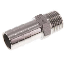 R 1/2'' Außengewinde x 19 mm Schlauchanschluss aus Edelstahl 16 bar