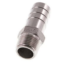 R 1/2'' Außengewinde x 19 mm Schlauchanschluss aus Edelstahl 16 bar