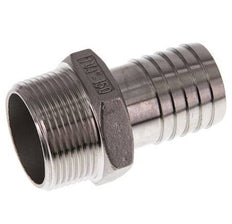 R 1 1/4'' Außengewinde x 32 mm Schlauchanschluss aus Edelstahl 16 bar