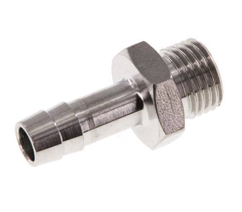 G 1/4'' Außengewinde x 8 mm Schlauchanschluss aus Edelstahl 40 bar