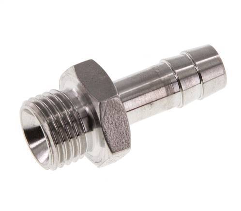 G 1/4'' Außengewinde x 8 mm Schlauchanschluss aus Edelstahl 40 bar