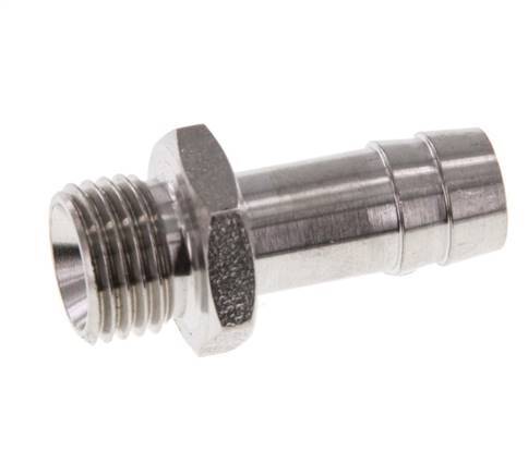 G 1/4'' Außengewinde x 10 mm Schlauchanschluss aus Edelstahl 40 bar