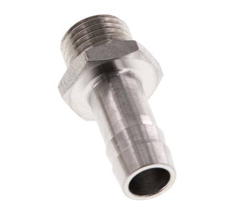 G 1/4'' Außengewinde x 10 mm Schlauchanschluss aus Edelstahl 40 bar