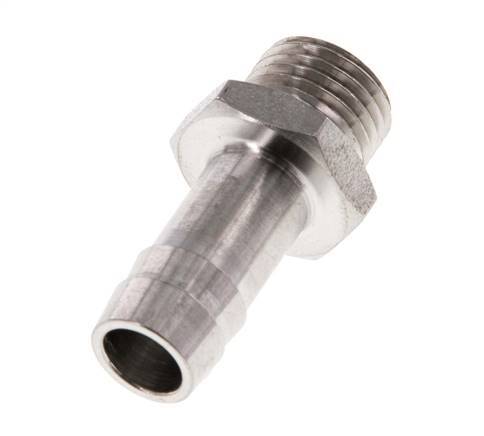 G 1/4'' Außengewinde x 10 mm Schlauchanschluss aus Edelstahl 40 bar