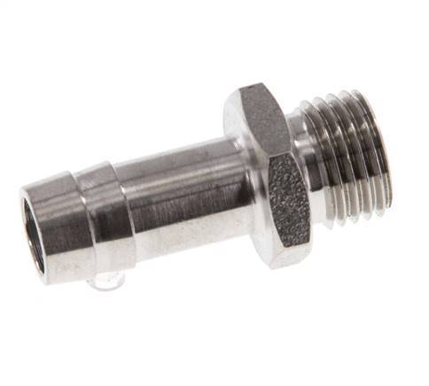 G 1/4'' Außengewinde x 10 mm Schlauchanschluss aus Edelstahl 40 bar