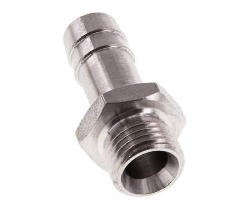G 1/4'' Außengewinde x 10 mm Schlauchanschluss aus Edelstahl 40 bar