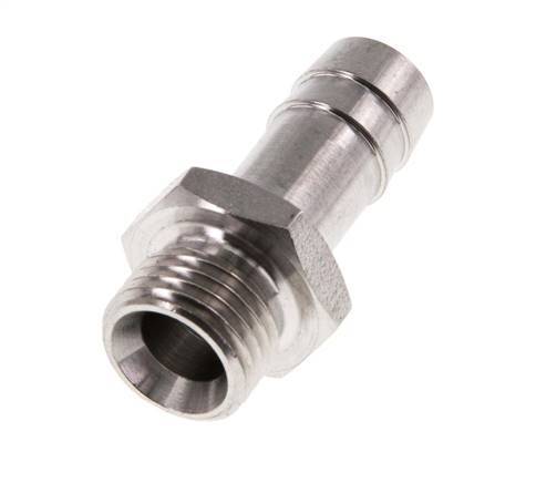 G 1/4'' Außengewinde x 10 mm Schlauchanschluss aus Edelstahl 40 bar