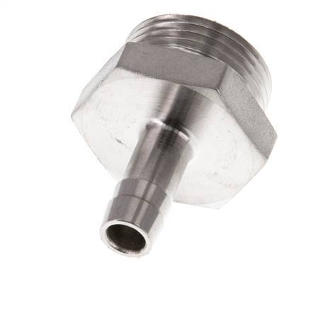 G 3/4'' Außengewinde x 9 mm Schlauchanschluss aus Edelstahl 40 bar