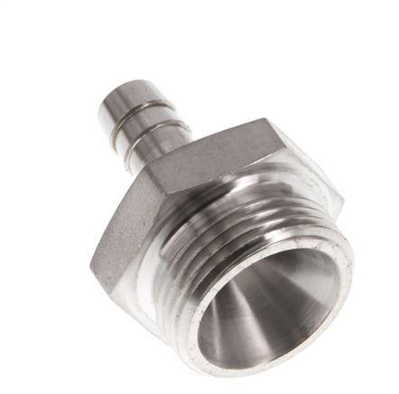 G 3/4'' Außengewinde x 9 mm Schlauchanschluss aus Edelstahl 40 bar