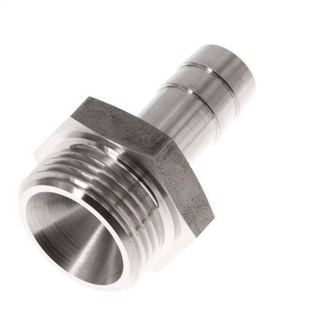 G 3/4'' Außengewinde x 13 mm Schlauchanschluss aus Edelstahl 40 bar