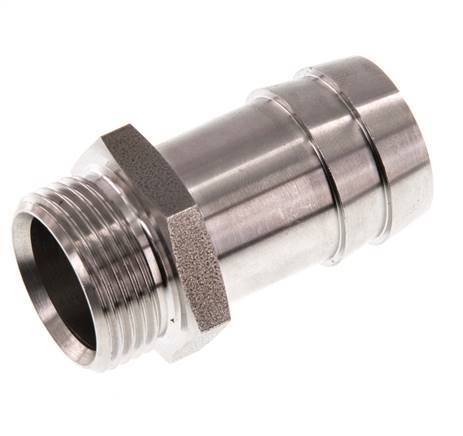 G 3/4'' Außengewinde x 25 mm Schlauchanschluss aus Edelstahl 40 bar