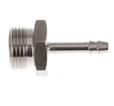 G 3/8'' Außengewinde x 4 mm Schlauchanschluss aus Edelstahl 40 bar