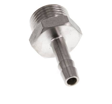 G 3/8'' Außengewinde x 6 mm Schlauchanschluss aus Edelstahl 40 bar