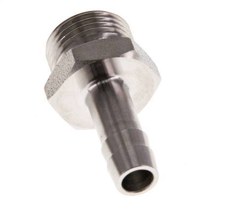 G 3/8'' Außengewinde x 8 mm Schlauchanschluss aus Edelstahl 40 bar