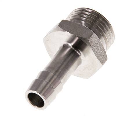 G 3/8'' Außengewinde x 8 mm Schlauchanschluss aus Edelstahl 40 bar