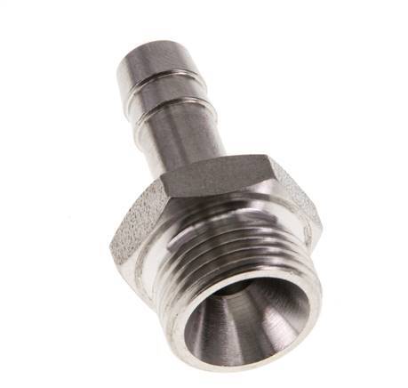 G 3/8'' Außengewinde x 8 mm Schlauchanschluss aus Edelstahl 40 bar