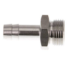 G 3/8'' Außengewinde x 9 mm Schlauchanschluss aus Edelstahl 40 bar