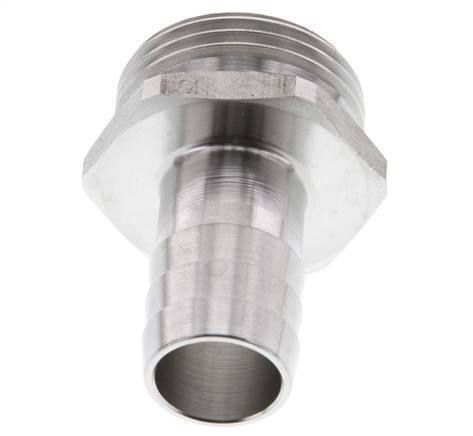 G 1'' Außengewinde x 19 mm Schlauchanschluss aus Edelstahl 40 bar