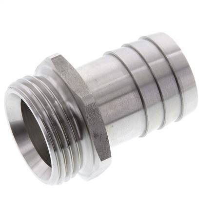 G 1'' Außengewinde x 25 mm Schlauchanschluss aus Edelstahl 40 bar