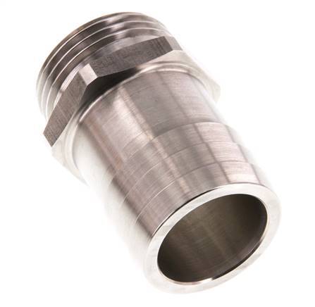 G 1'' Außengewinde x 32 mm Schlauchanschluss aus Edelstahl 40 bar