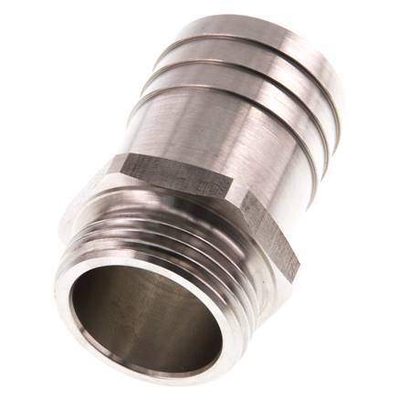 G 1'' Außengewinde x 32 mm Schlauchanschluss aus Edelstahl 40 bar