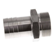 G 1 1/2'' Außengewinde x 38 mm Schlauchanschluss aus Edelstahl 40 bar