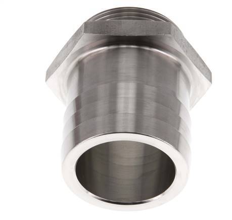 G 1 1/2'' Außengewinde x 50 mm Schlauchanschluss aus Edelstahl 40 bar