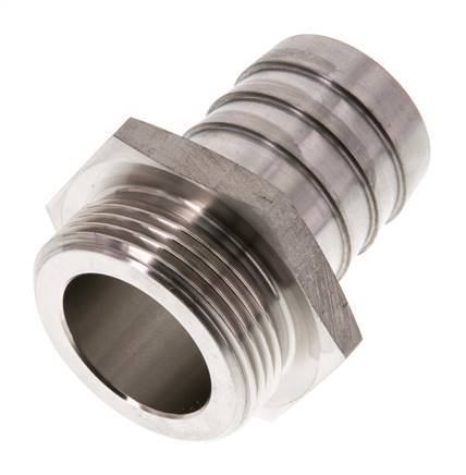 G 1 1/4'' Außengewinde x 32 mm Schlauchanschluss aus Edelstahl 40 bar