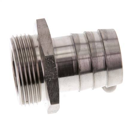 G 1 1/4'' Außengewinde x 32 mm Schlauchanschluss aus Edelstahl 40 bar