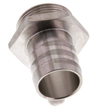 G 1 1/4'' Außengewinde x 32 mm Schlauchanschluss aus Edelstahl 40 bar