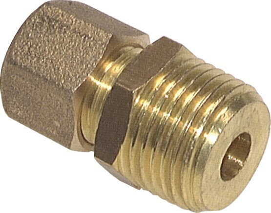 R 1/8'' Male x 4mm Brass Straight Compression Fitting 150 Bar DIN EN 1254-2 [2 Pieces]