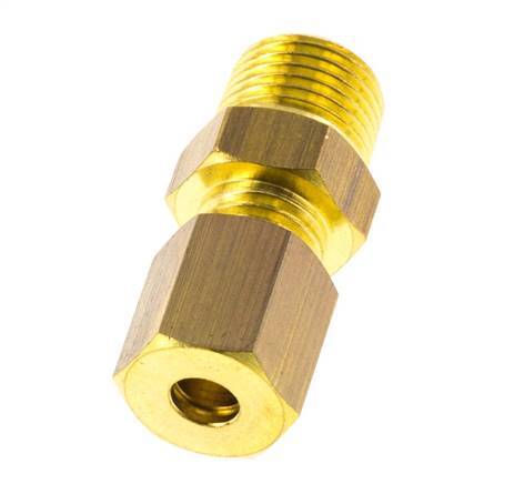 R 1/8'' Male x 4mm Brass Straight Compression Fitting 150 Bar DIN EN 1254-2 [2 Pieces]