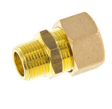 R 3/8'' Male x 14mm Brass Straight Compression Fitting 89 Bar DIN EN 1254-2